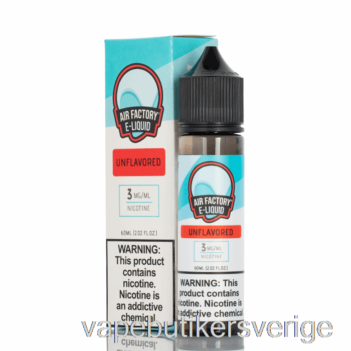 Vape Sverige Unflavored - Air Factory E-liquid - 60ml 3mg